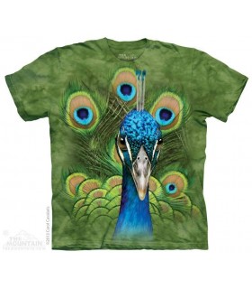 Vibrant Peacock - Bird T Shirt The Mountain