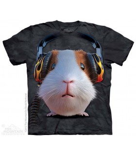 DJ Guinea Pig - Big Face Pets T Shirt by the Mountain