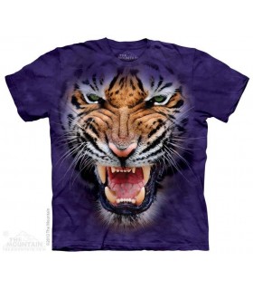 Growling Big Face Tiger - Big Cat T Shirt The Mountain