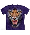 Growling Big Face Tiger - Big Cat T Shirt The Mountain