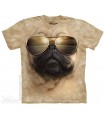 Aviator Pug - Dog T Shirt The Mountain
