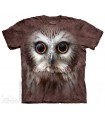 Saw Whet Owl - Big Face Bird T Shirt The Mountain