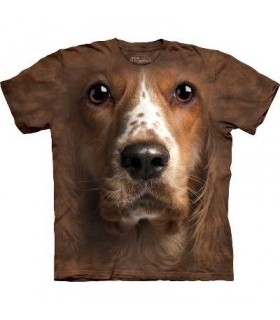 American Cocker Spaniel Face - Dogs T Shirt by the Mountain