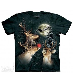Three Reindeer Moon - Christmas T Shirt The Mountain