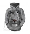 White Tiger Face - Adult Big Cat Hoodie the Mountain