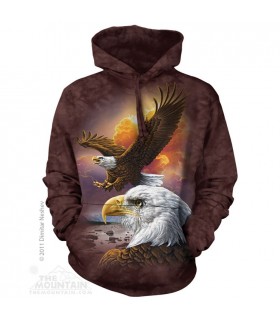 Eagle & Clouds - Adult Bird Hoodie The Mountain