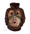 Big Face Baby Orangutan - Adult Primate Hoodie The Mountain