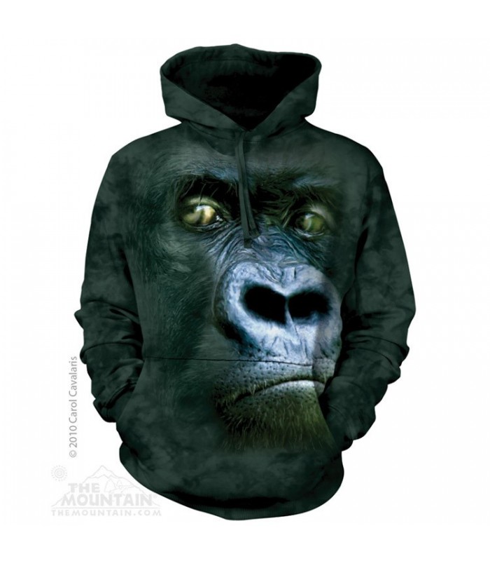 Silverback Portrait - Adult Gorilla Hoodie The Mountain