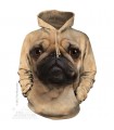 Pug Face - Adult Dog Hoodie The Mountain