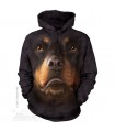 Rottweiler Face - Adult Dog Hoodie The Mountain
