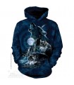 Bark At The Moon - Adult Wolf Hoodie The Mountain