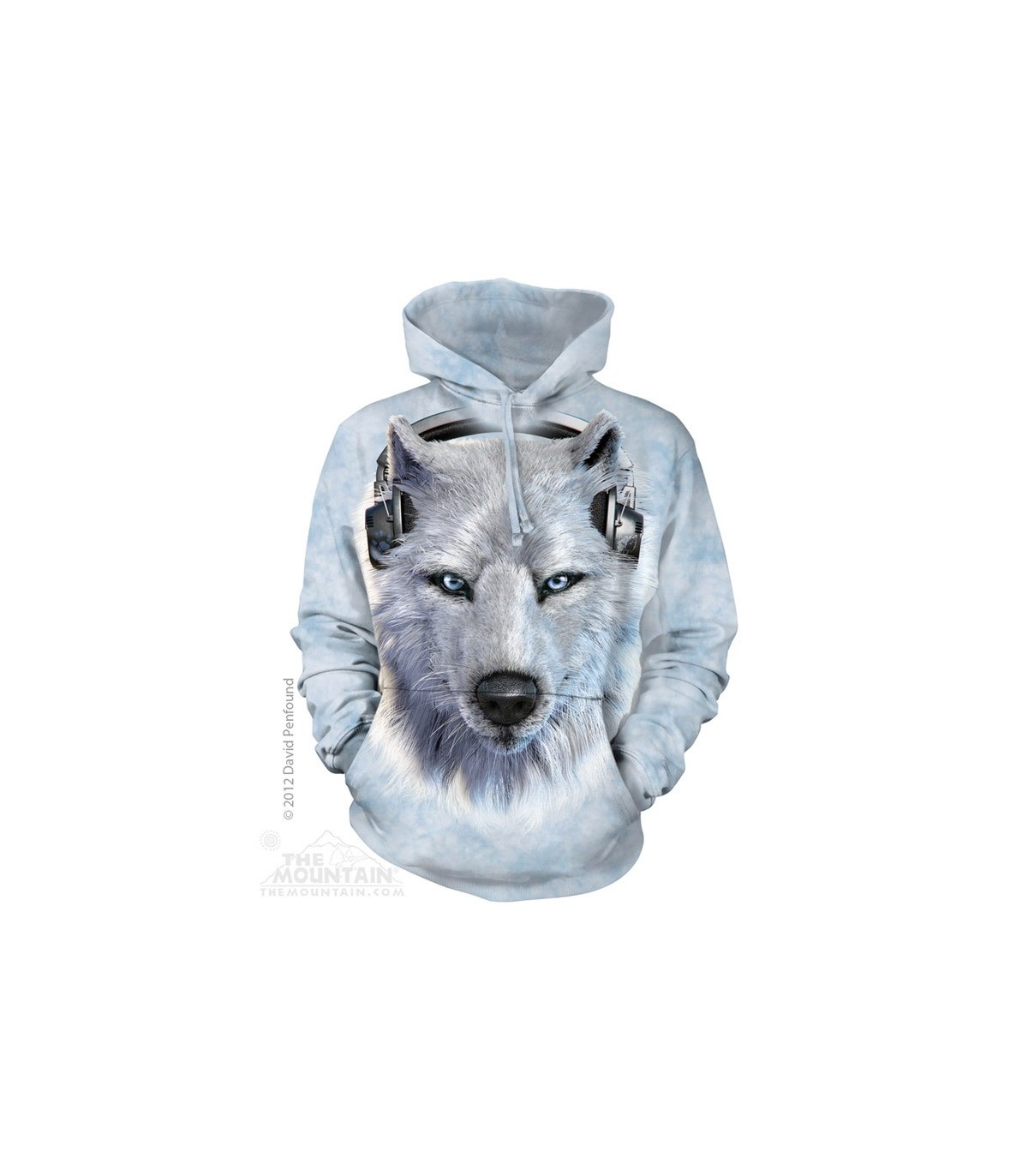 The Mountain White Wolf DJ Animal Fantasy Adult Unisex Hoodie Sweatshirt 723518 