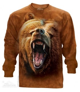 Grizzly Growl - Long Sleeve T Shirt The Mountain