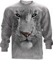 White Tiger Face - Long Sleeve T Shirt The Mountain