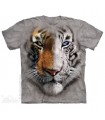 Big Face Split Tiger - Big Cat T Shirt The Mountain