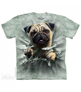 Pug Breakthru - Dog T Shirt The Mountain