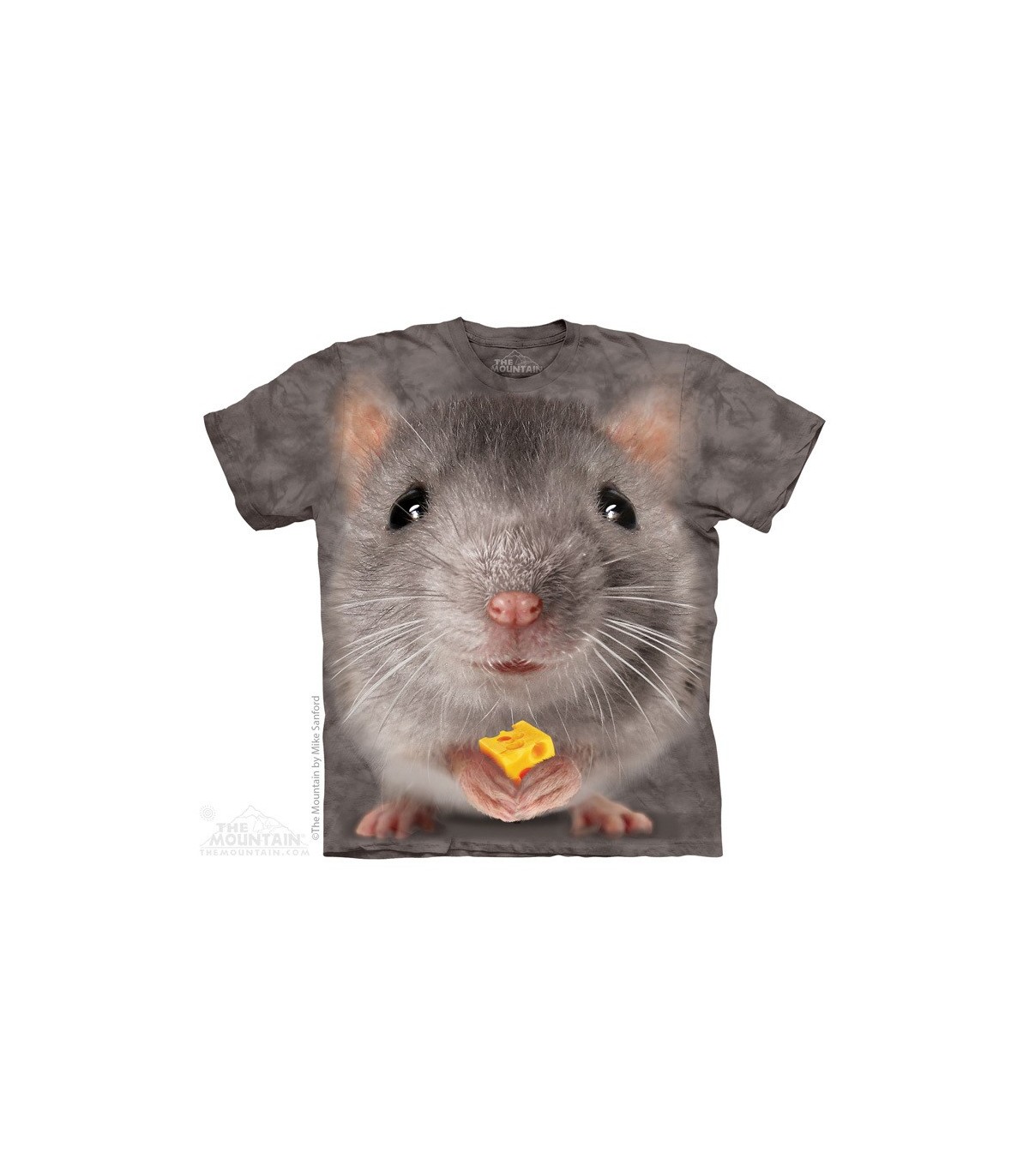 T Shirt Big Face Grey Mouse The Mountain