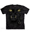 Black Cat Moon Eyes - Pet T Shirt The Mountain