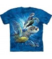 Find 9 Sea Turtles - Aquatics T Shirt by the Mountain