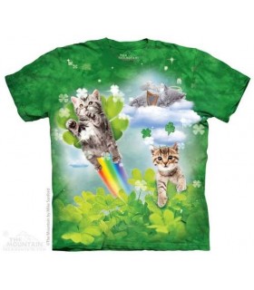 Green Irish Fairy Kittens - T Shirt The Mountain