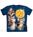 Three Kitten Cheese Moon - Pet T Shirt The Mountain