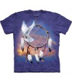 Dove Dreamcatcher - Native American T Shirt by the Mountain