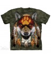 Native Wolf Spirit - Animal T Shirt The Mountain