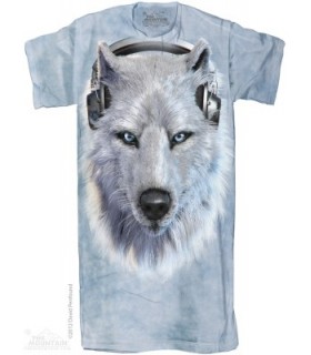 White Wolf DJ 1Size4All Adult Nightshirt The Mountain