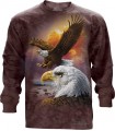 Eagle And Clouds - Long Sleeve T Shirt The Mountain