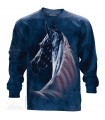 Patriotic Horse - Long Sleeve T Shirt The Mountain
