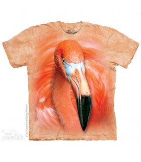 Big Face Flamingo Bird T Shirt The Mountain