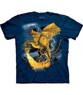 T-Shirt Dragon en Or par The Mountain