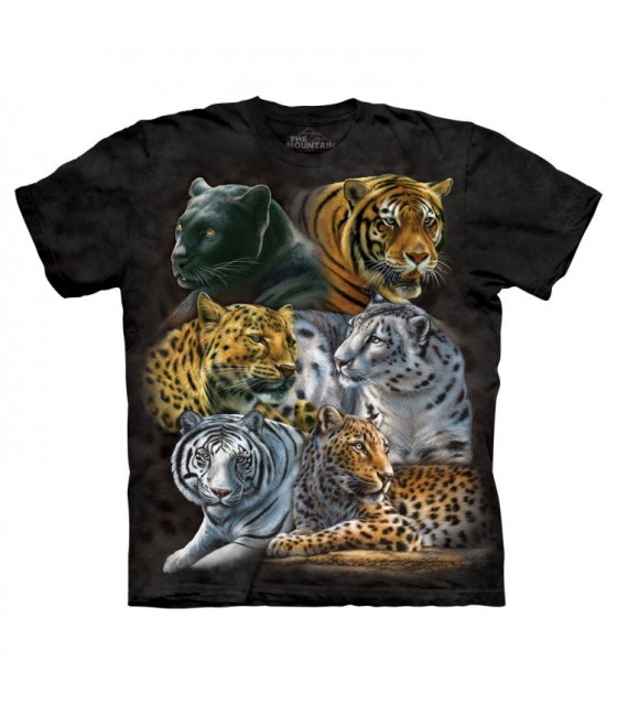La montagne unisexe adulte félins Animal T Shirt