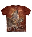 Red Glow Wolves T Shirt