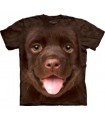 Big Face Chocolate Lab Puppy T Shirt