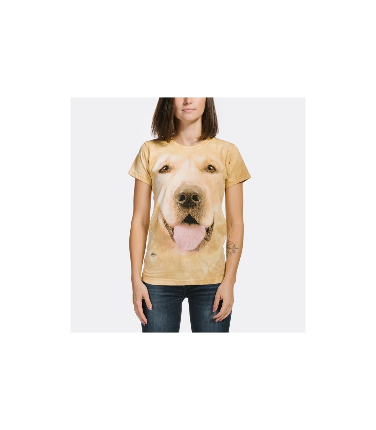 The Mountain Big Face Golden Ladies Pet Dog T Shirt