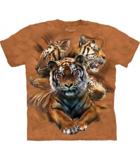 Resting Tiger Collage T Shirt