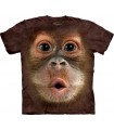 Big Face Baby Orangutan - Primate T Shirt Mountain