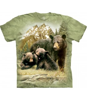 Famille Ours Noirs - T-shirt Ours The Mountain