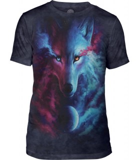 Light & Dark - T-shirt Loup Tri-blend The Mountain