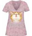 The Mountain So Kissable Womens Tri-Blend VNeck Cat T Shirt
