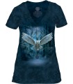 The Mountain Awake Your Magic Womens Tri-Blend Owl T Shirt
