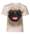 The Mountain Unisex Big Face Pug Puppy Dog T Shirt