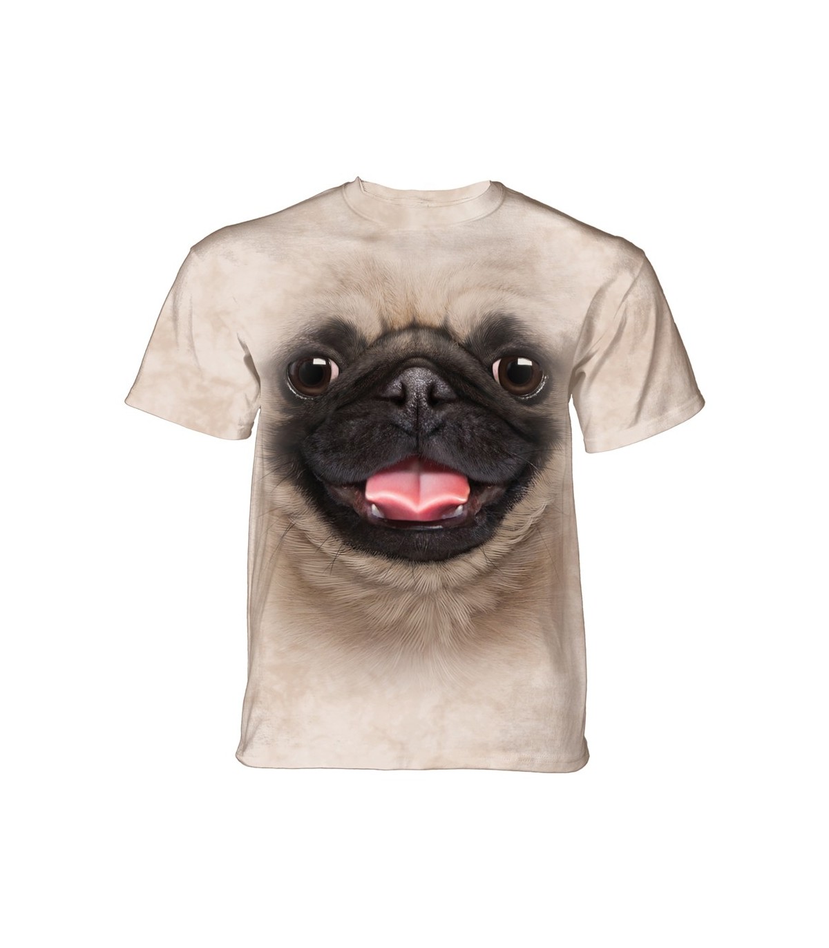 The Mountain Unisex Big Face Pug Puppy Dog T Shirt