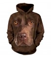 The Mountain Unisex Chocolate Lab Face Adult Pet Dog Hoodie