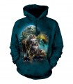 The Mountain Unisex Wolf Lookout Adult Animal Hoodie