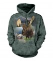 The Mountain Monarch of The Forest Moose Adult Animal Hoodie