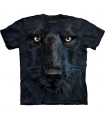 Black Wolf Face - Wolf T Shirt by the Mountain