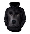 The Mountain Unisex Black Lab Face Hoodie