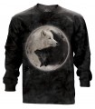 Longsleeve T-Shirt with Yin Yang Wolves design